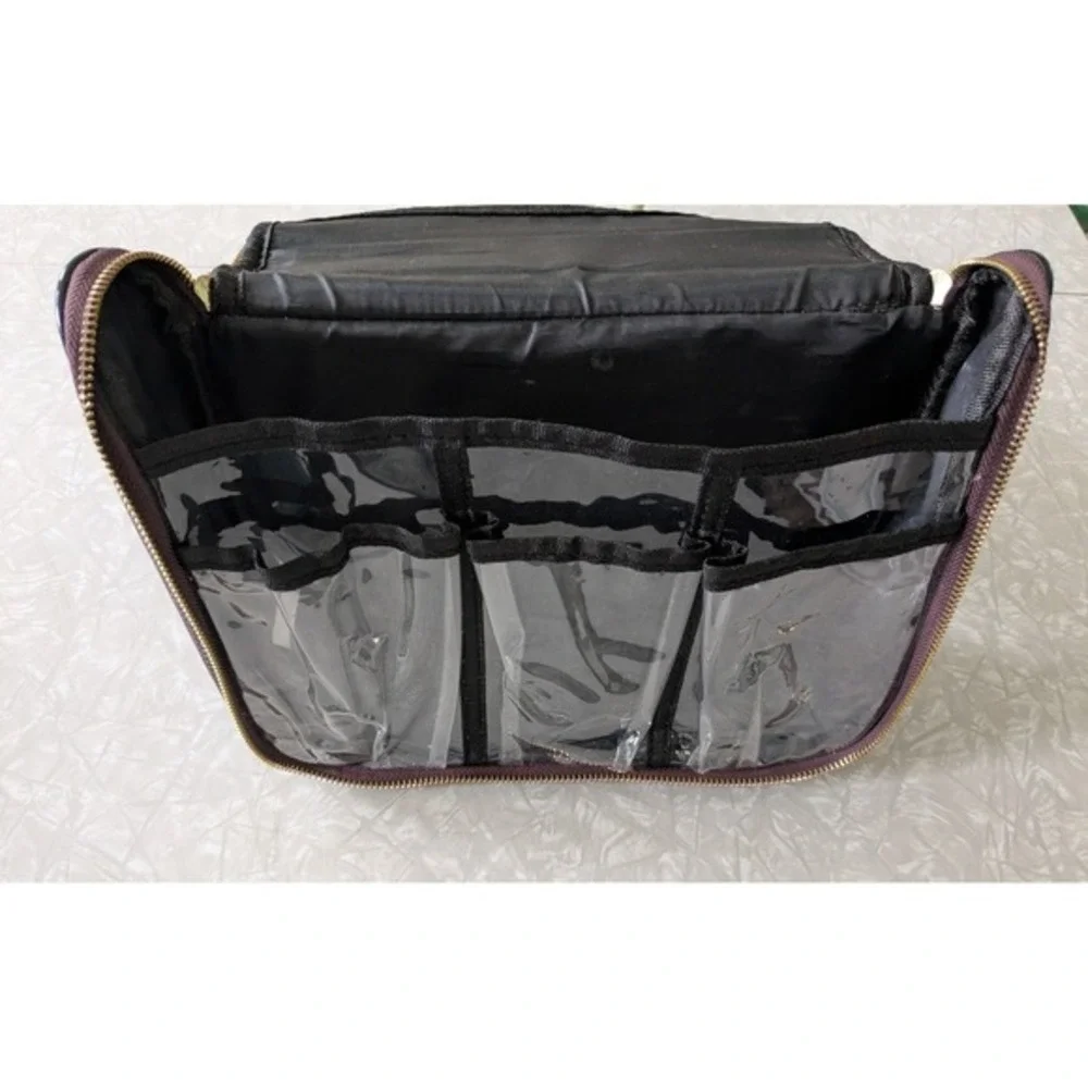 Laura Ashley Purple Travel Bathroom Tote Cosmetic Hygiene‎ Case Bag Hanging